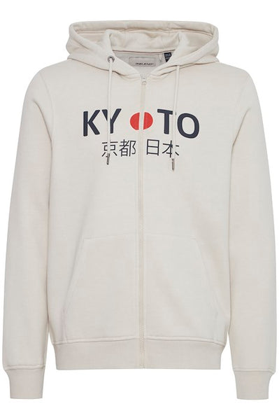 KYOTO Zipped Hoody / White