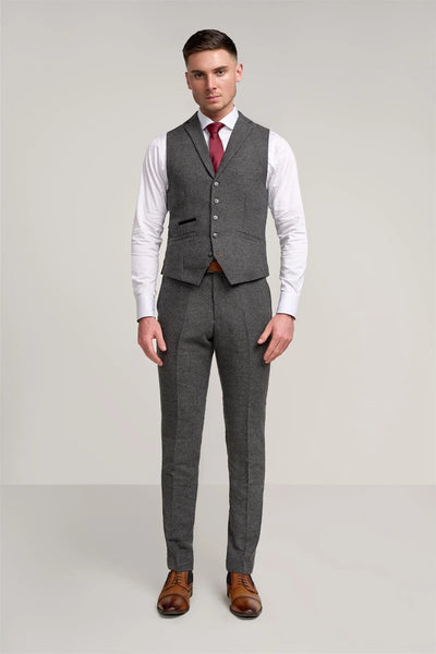 Cosmo Grey Tweed Waistcoat