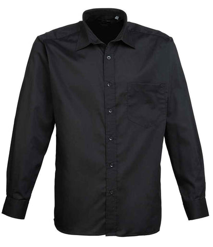 Black Long Sleeve Easy-care Shirt