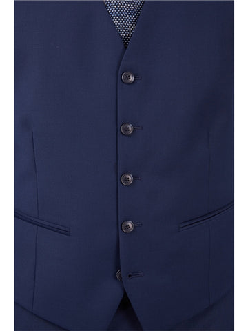 'Curtis' Sapphire Blue Twill Waistcoat