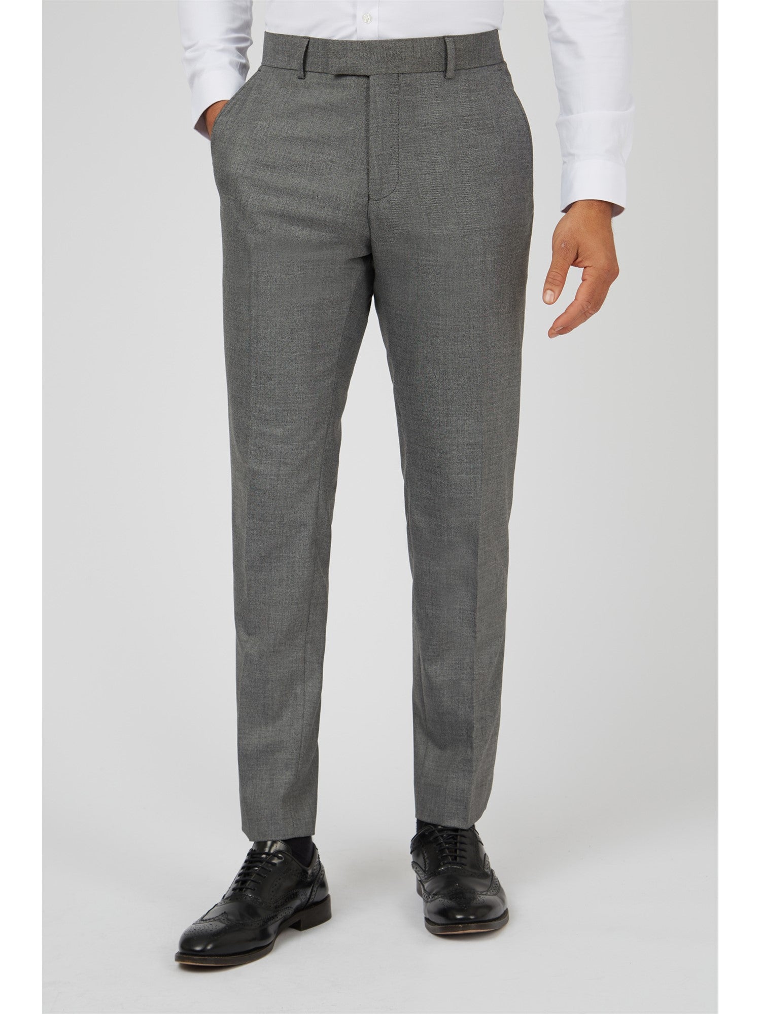 'Blake' Grey Textured Trousers