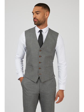 'Blake' Grey Textured Waistcoat