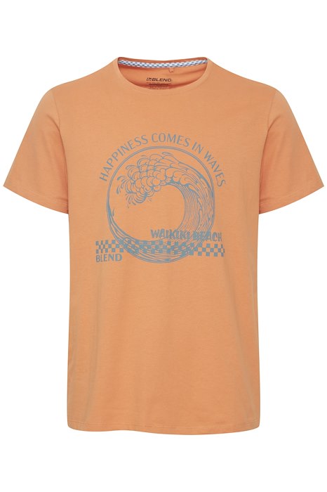 Happiness Comes in Waves T-shirt / Coral Gold