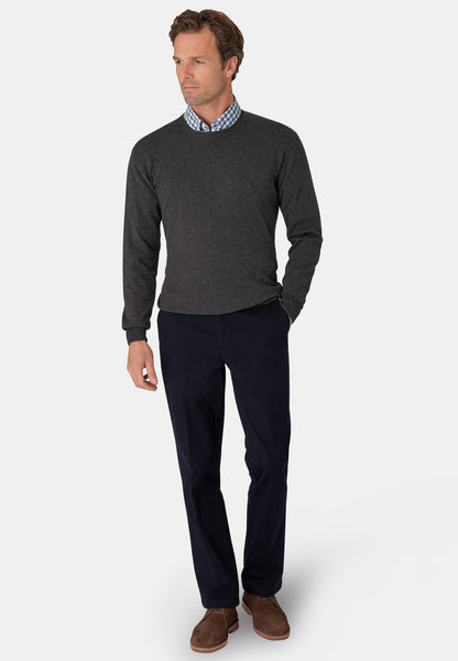 Devon Luxury Cotton Merino Crew Neck Jumper