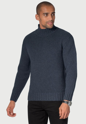 'Waver' Blue Lambswool Jumper