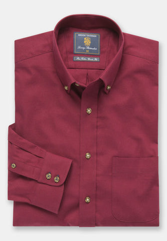 Askern Red Twill Casual Shirt