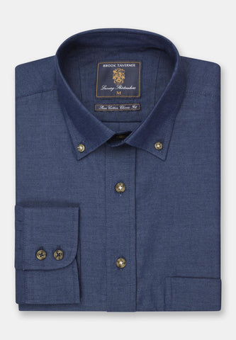 Askern Navy Twill Casual Shirt