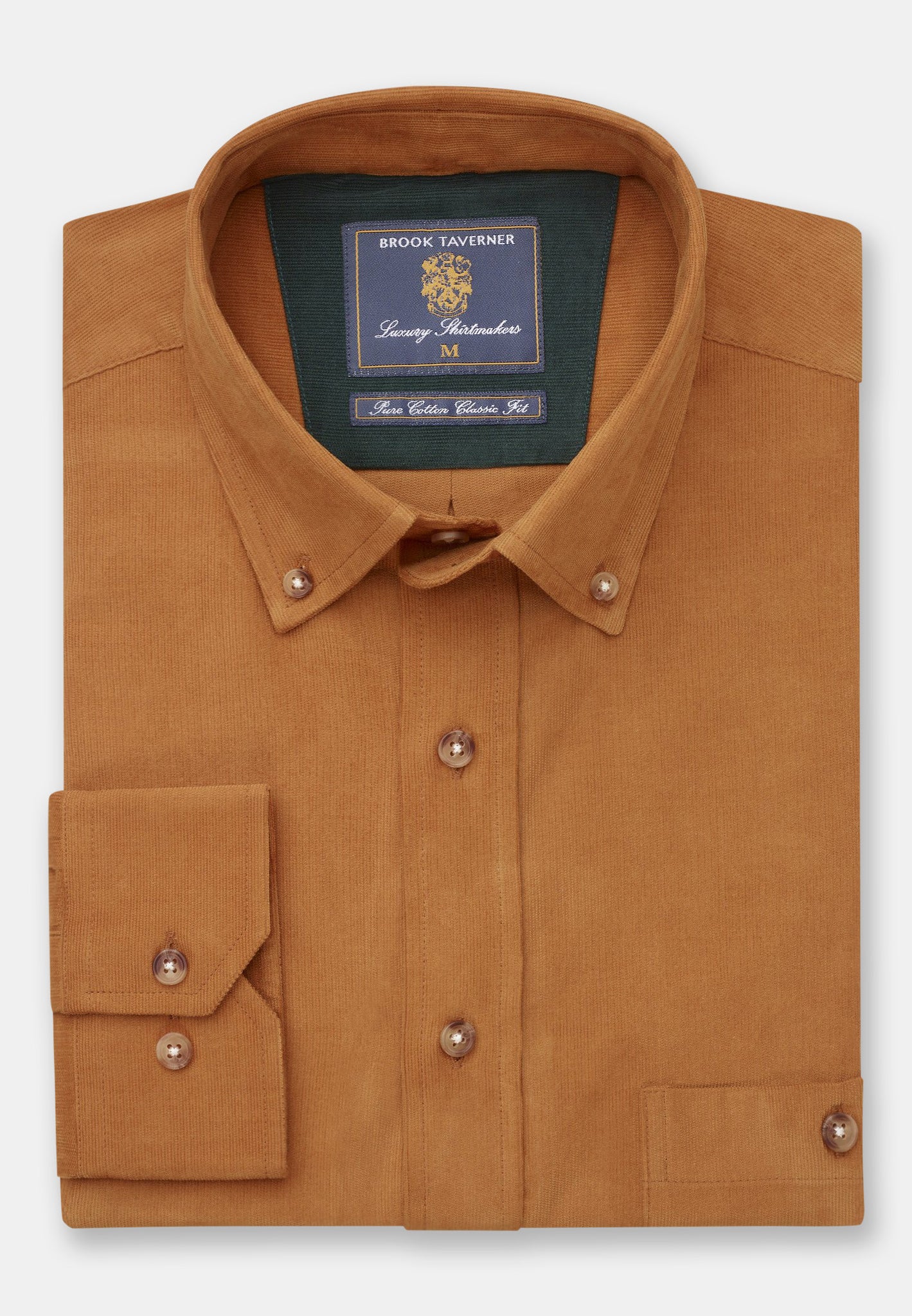 Gold Fine Needle Cord Shirt