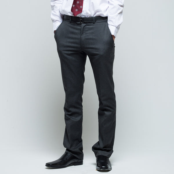 Boy's Slim Fit Black School Trousers