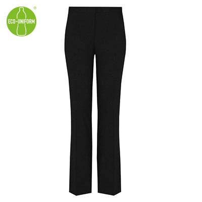 Girl's Slim Fit Black School Trousers