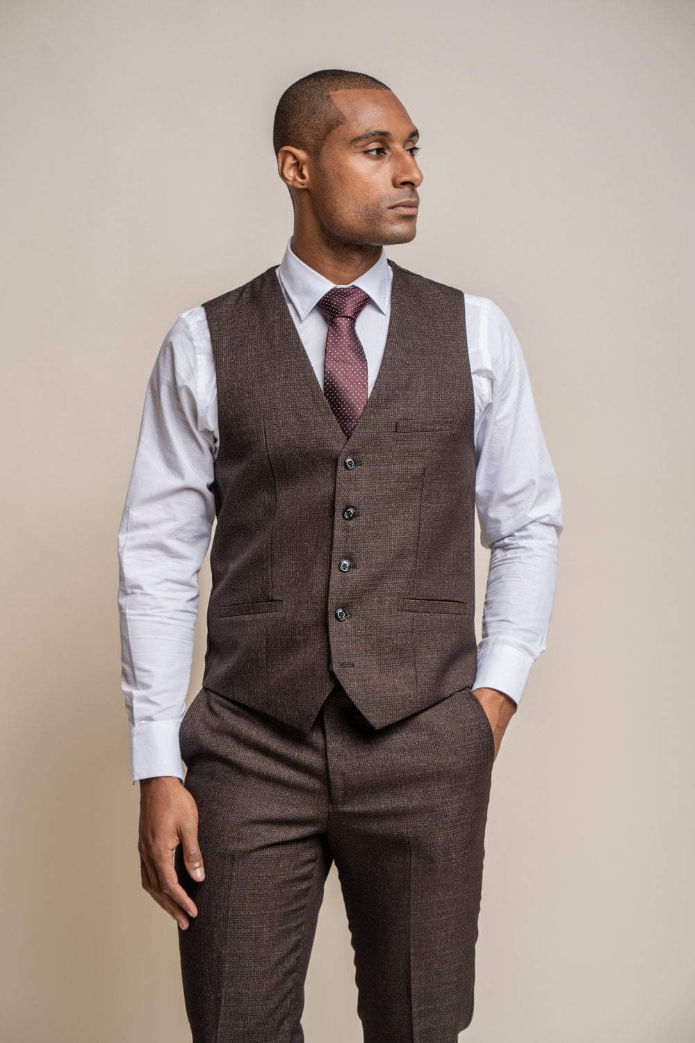 Caridi Waistcoat Brown