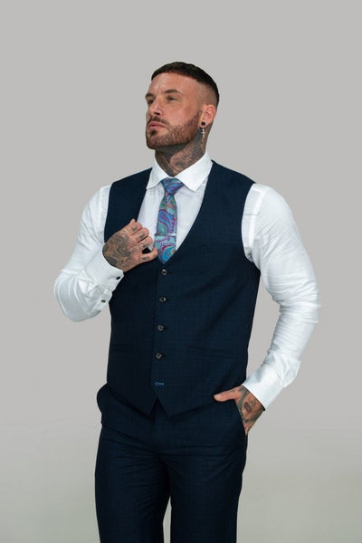 Seeba Navy Waistcoat