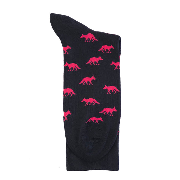 Lone Fox Navy/Pink - Organic Cotton